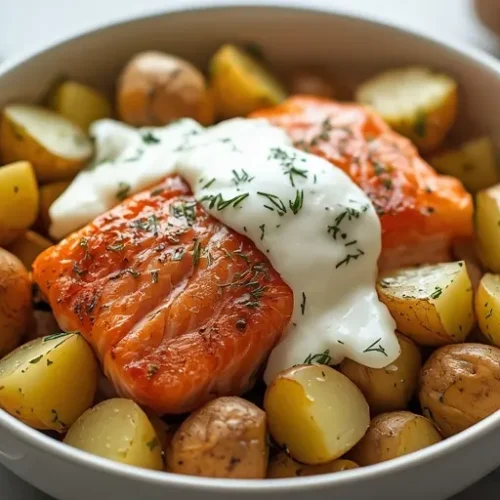 lemon dill salmon potato bowls recipe