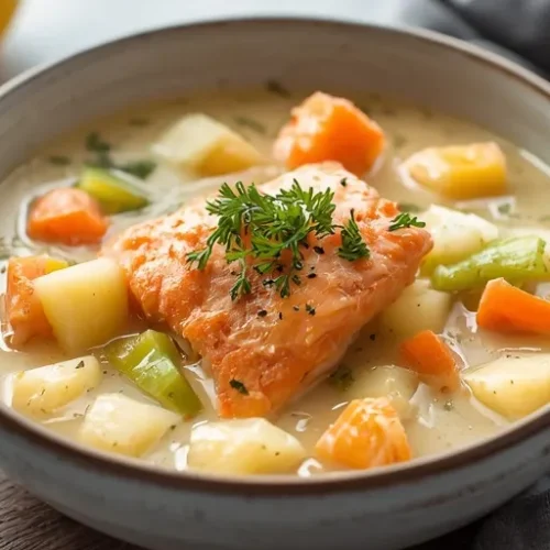lemon garlic salmon potato chowder recipe