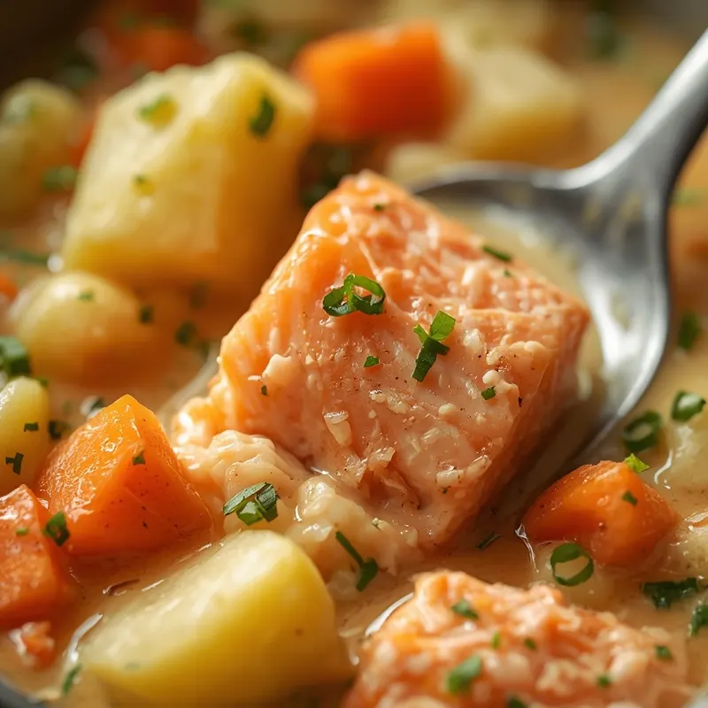 Creamy Lemon Garlic Salmon Potato Chowder Creamy Lemon Garlic Salmon Potato Chowder