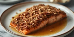 Crispy Maple Pecan Crusted Salmon
