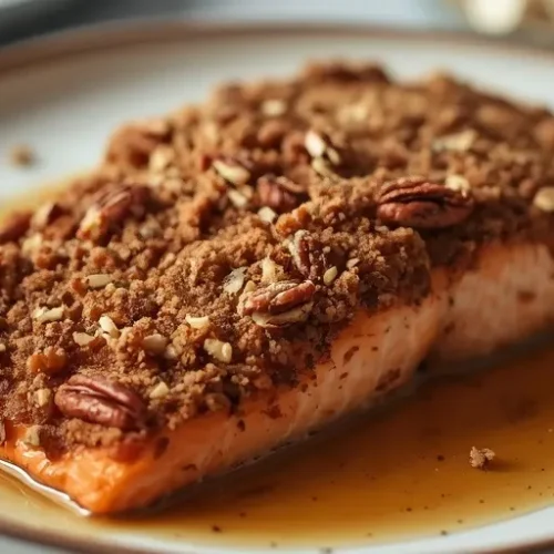 maple pecan crusted salmon recipe