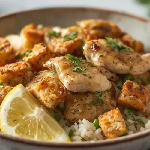 meal prep chicken lemon dill rice bowls recipe