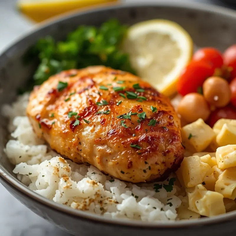 Colorful Meal Prep Chicken Lemon Dill Rice Bowls Colorful Meal Prep Chicken Lemon Dill Rice Bowls
