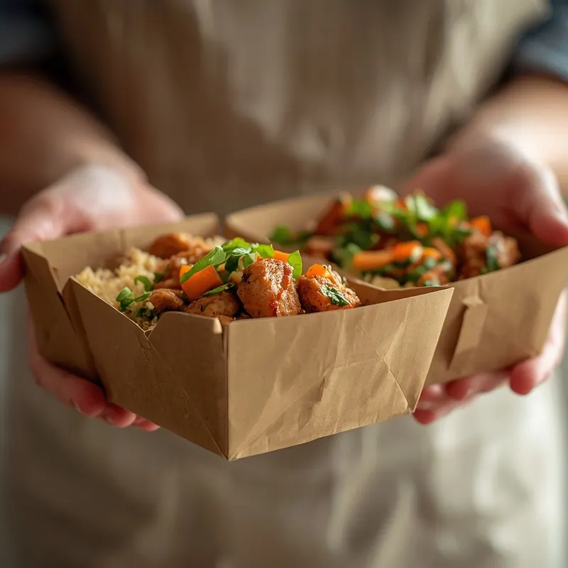 Colorful Meal Prep Chicken Shawarma Rice Boxes