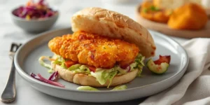 Colorful Meal Prep Cod Sandwich Slaw Boxes