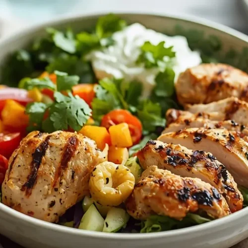 meal prep greek chicken wrap bowls recipe