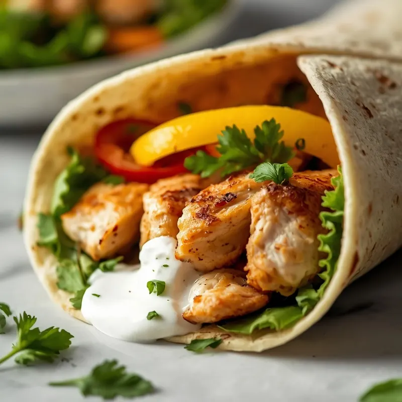 Colorful Meal Prep Greek Chicken Wrap Bowls