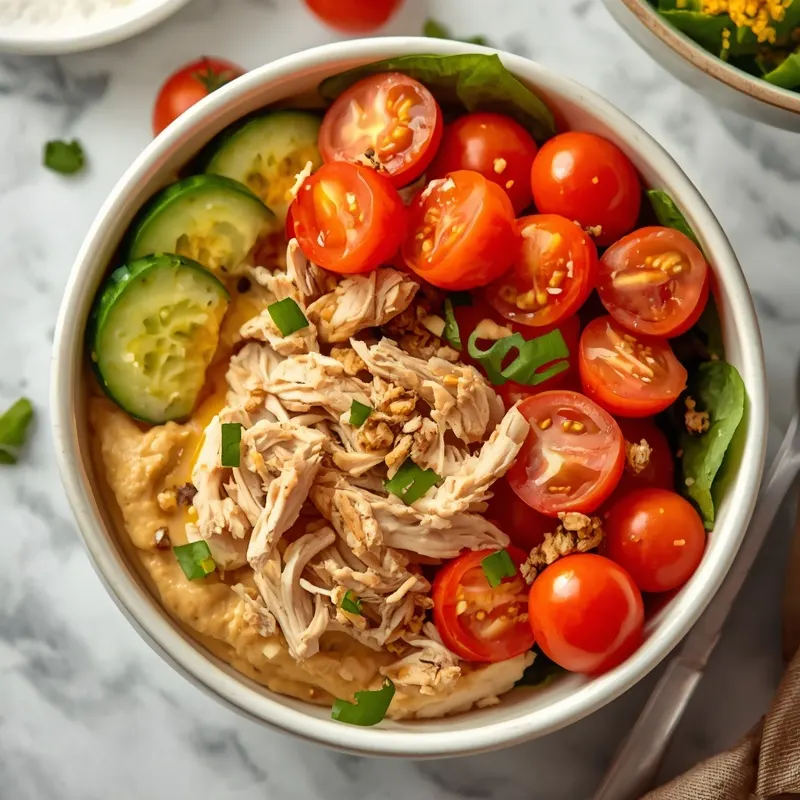 Colorful Meal Prep Rotisserie Chicken Hummus Bowls Colorful Meal Prep Rotisserie Chicken Hummus Bowls