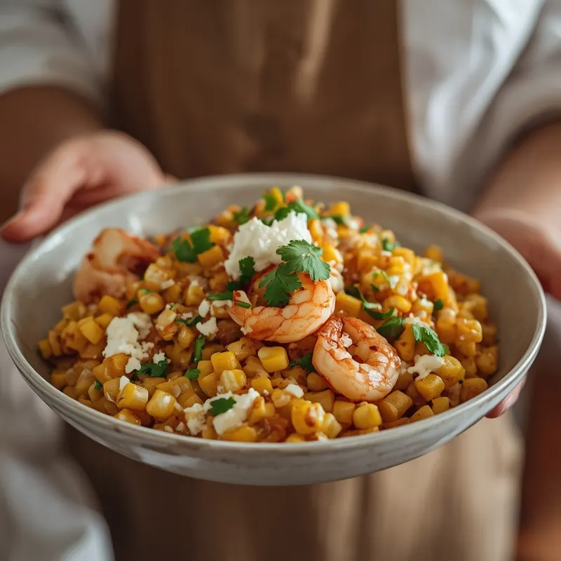 Cheesy Mexican Shrimp Street Corn Skillet Cheesy Mexican Shrimp Street Corn Skillet