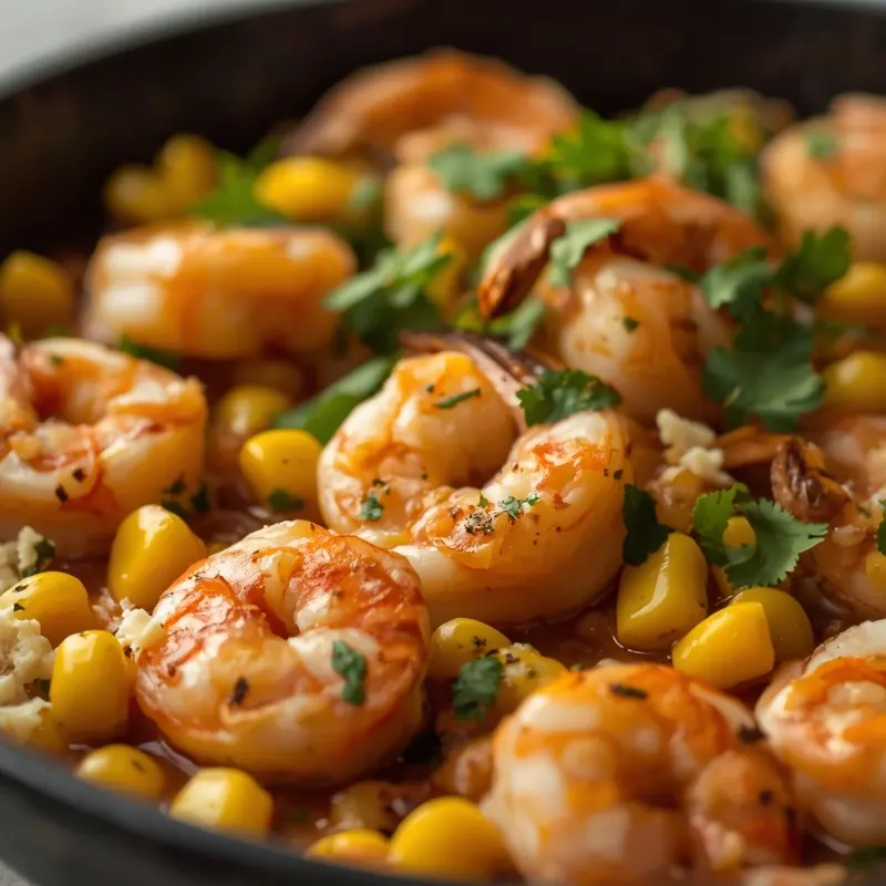 Cheesy Mexican Shrimp Street Corn Skillet Cheesy Mexican Shrimp Street Corn Skillet