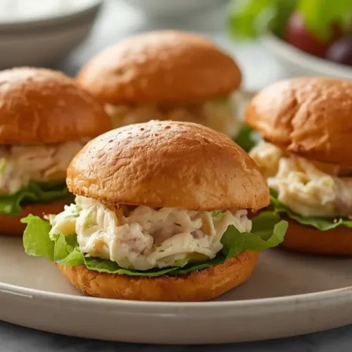 mini chicken salad croissant sliders recipe