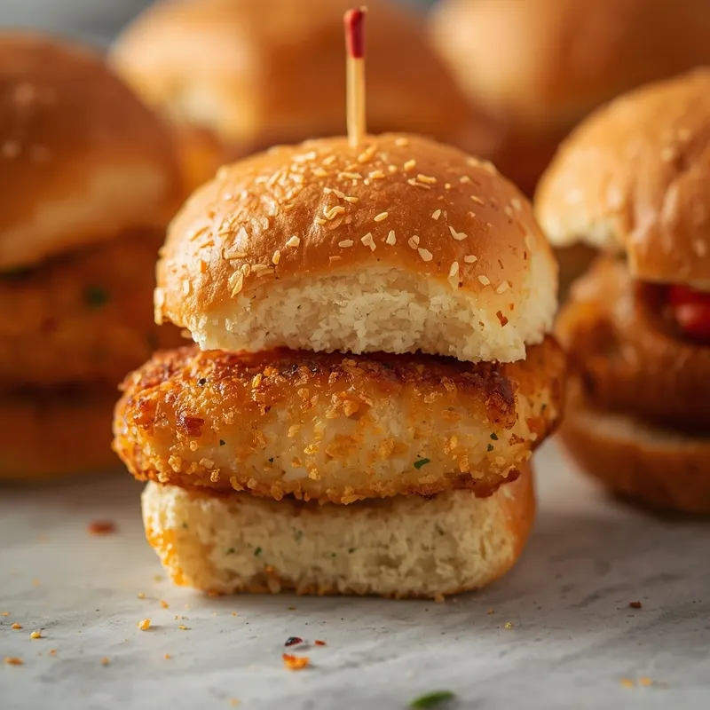 Golden Mini Crispy Fish Sliders