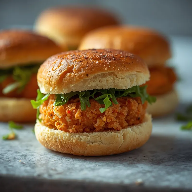 Golden Mini Crispy Salmon Sliders
