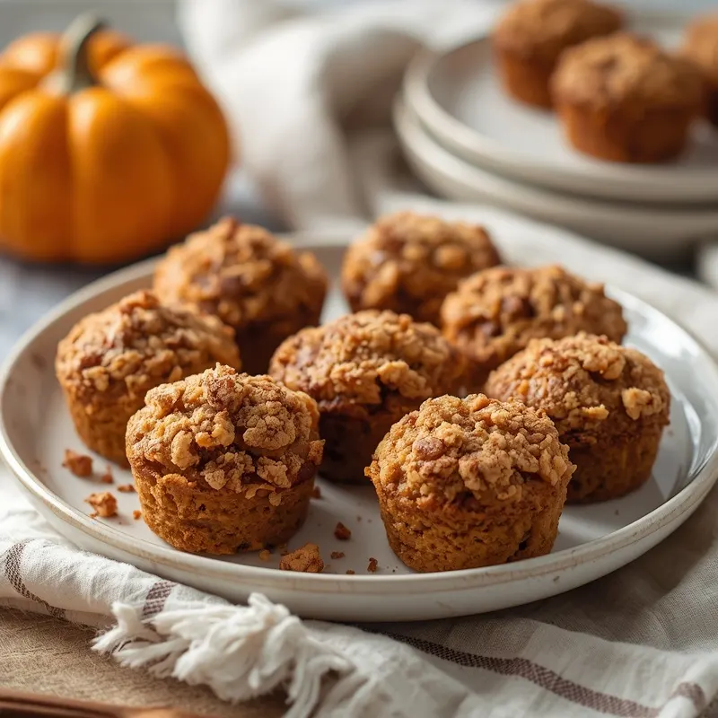 Fluffy Mini Pumpkin Coffee Cake Bites with Buttery Streusel Fluffy Mini Pumpkin Coffee Cake Bites with Buttery Streusel