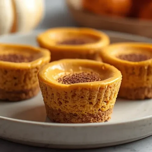 no bake mini pumpkin cheesecake cups recipe
