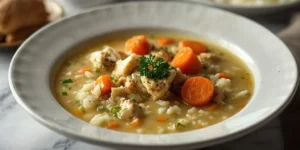 Cozy One Pot Creamy Chicken and Rice Soup