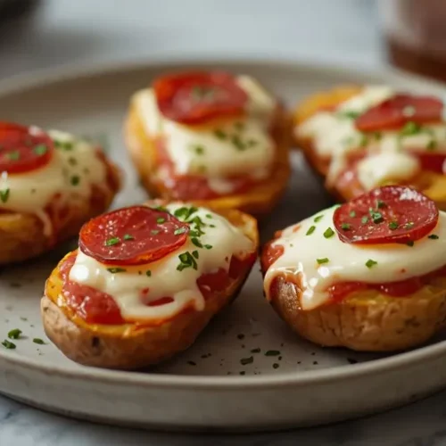 pepperoni pizza potato skins recipe