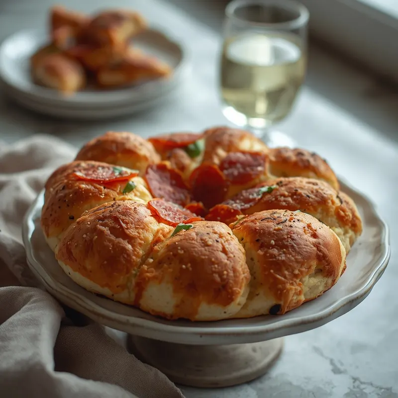 Golden Pepperoni Pull Apart Pizza Bread Golden Pepperoni Pull Apart Pizza Bread