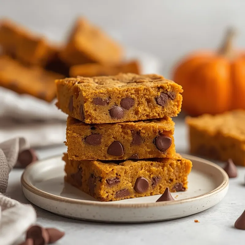 Fluffy Pumpkin Chocolate Chip Snack Bars with Moist Crumb Fluffy Pumpkin Chocolate Chip Snack Bars with Moist Crumb
