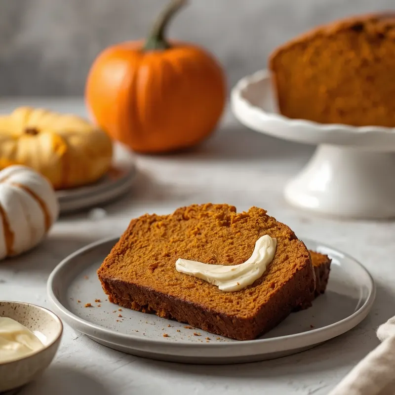 Soft Pumpkin Cream Cheese Banana Bread