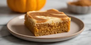 Golden Pumpkin Cream Cheese Swirl Bars