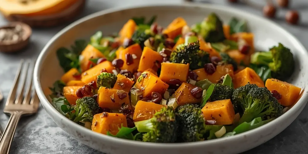 roasted butternut squash broccoli salad recipe