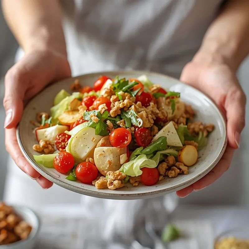 Crispy Roasted Cabbage Apple Crunch Salad