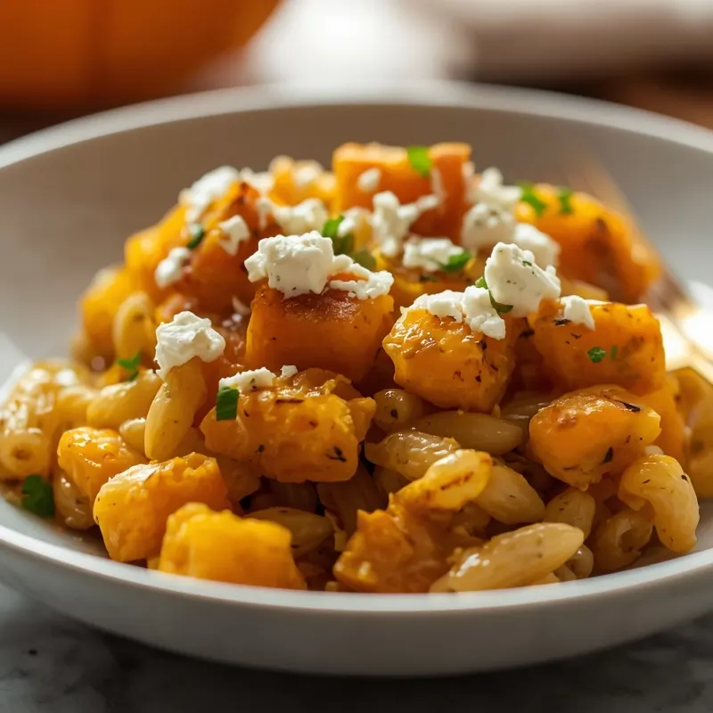 Golden Roasted Pumpkin Feta Orzo Bake Golden Roasted Pumpkin Feta Orzo Bake
