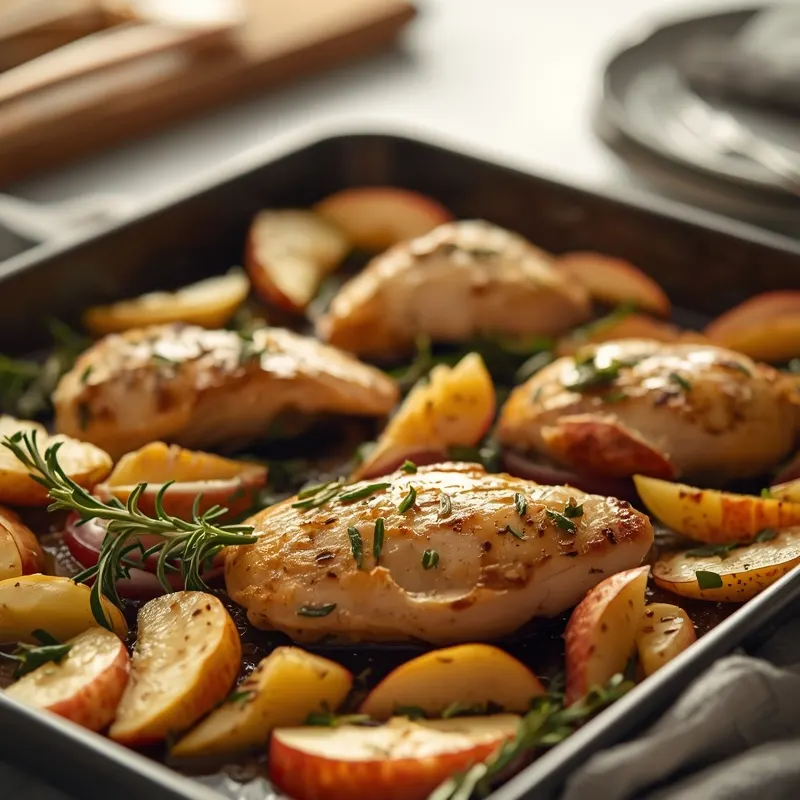 Juicy Rosemary Apple Chicken Sheet Pan Dinner Juicy Rosemary Apple Chicken Sheet Pan Dinner