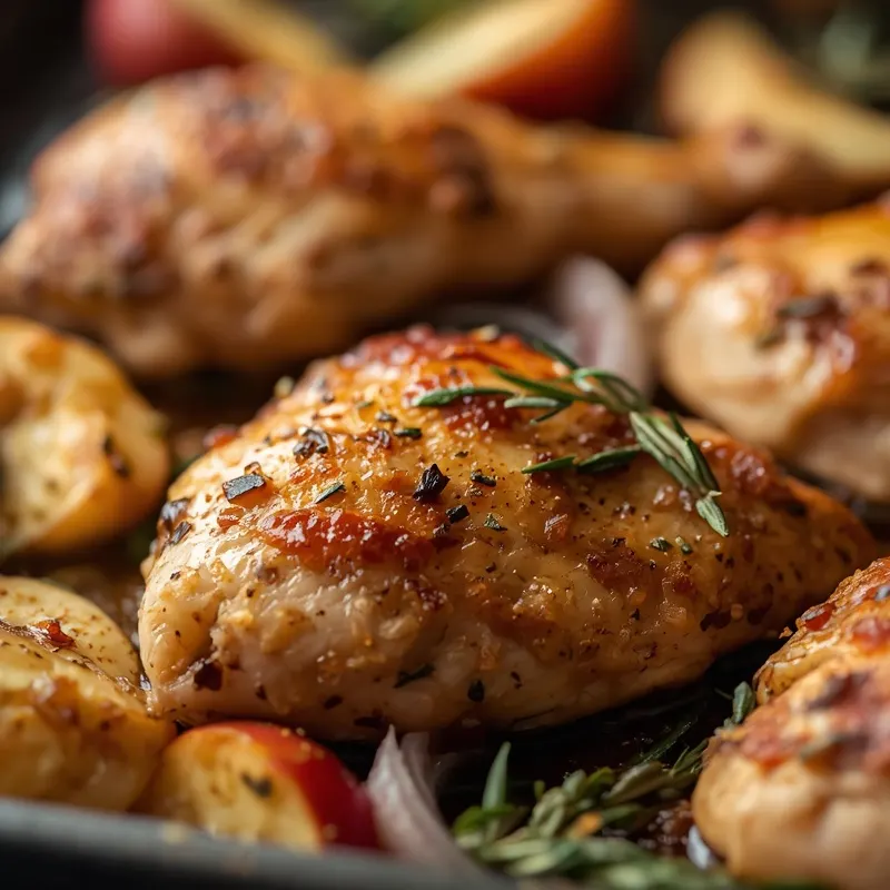 Juicy Rosemary Apple Chicken Sheet Pan Dinner Juicy Rosemary Apple Chicken Sheet Pan Dinner