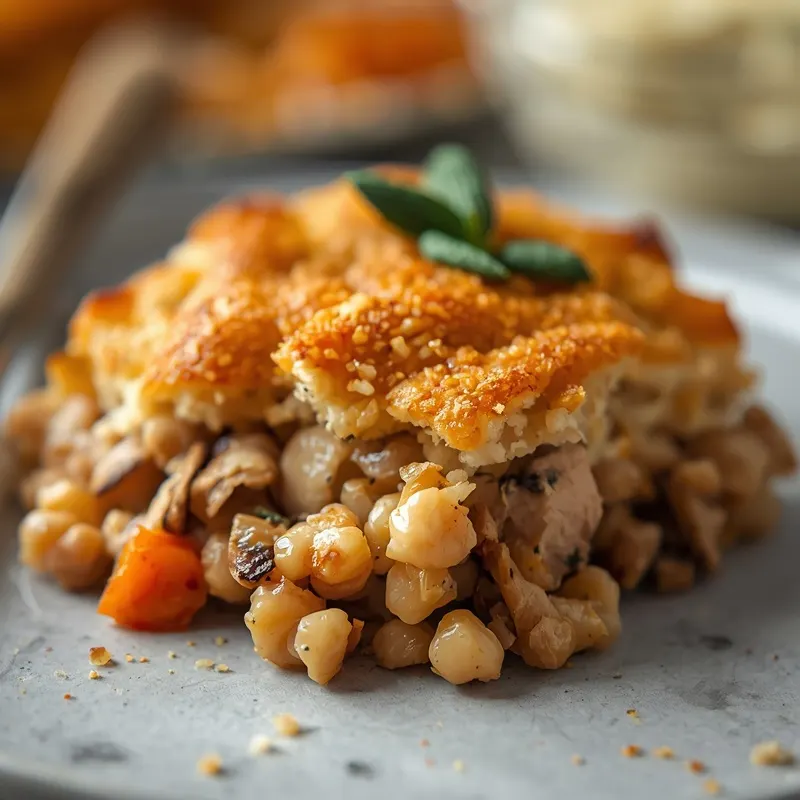 Golden Sage Chicken Barley Casserole