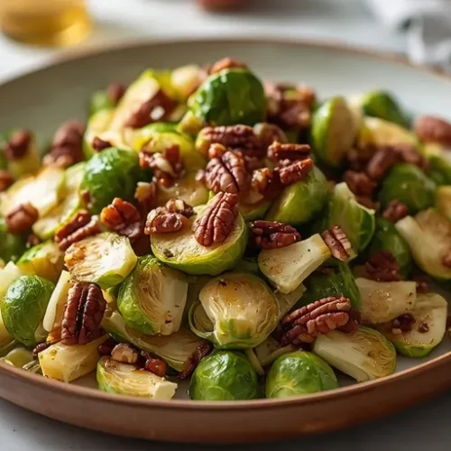 shaved brussels sprouts maple mustard salad recipe