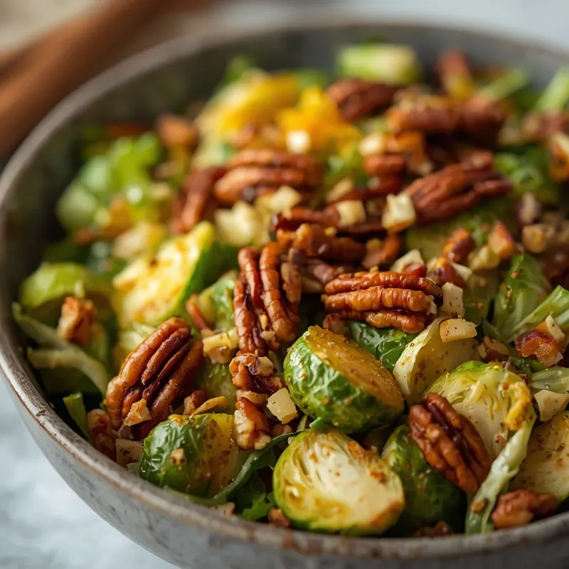 Crunchy Shaved Brussels Sprouts Maple Mustard Salad Crunchy Shaved Brussels Sprouts Maple Mustard Salad