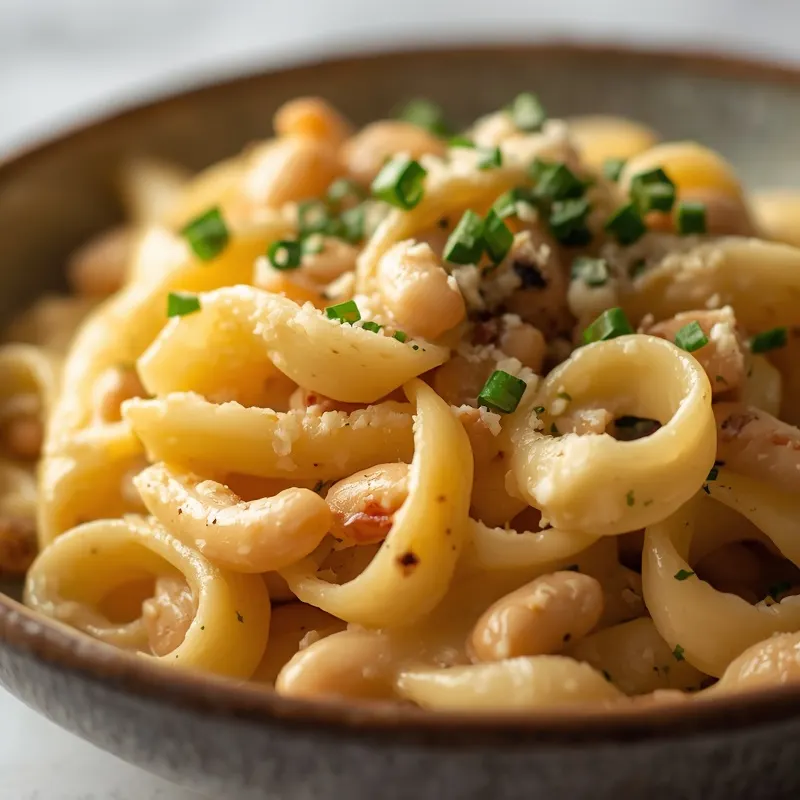 Creamy Vegan Cabbage Alfredo with White Beans