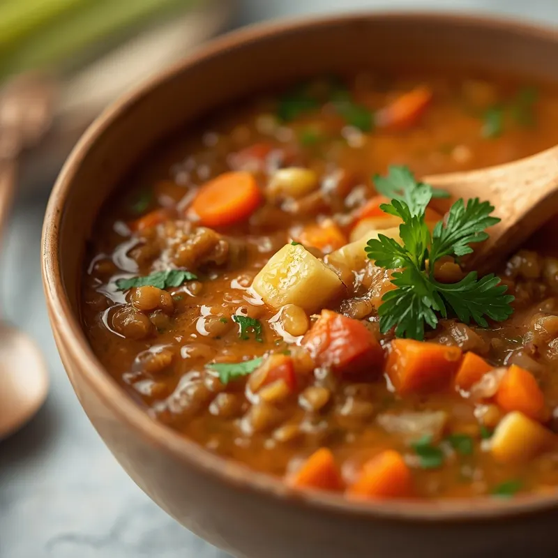 Hearty Vegan Golumpki Soup with Lentils