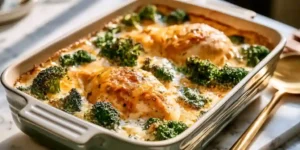 Creamy Broccoli Cheddar Chicken Bake