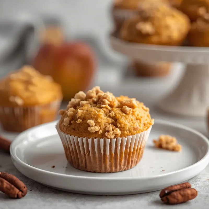 Soft Apple Pumpkin Streusel Muffins
