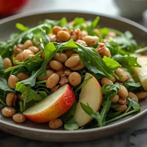 apple white bean arugula salad recipe