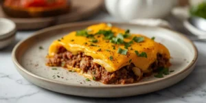 Cheesy Beef and Butternut Squash Enchilada Bake