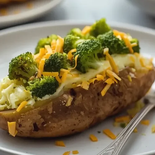 broccoli cheddar stuffed baked potatoes recipe