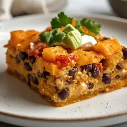 butternut squash black bean taco bake recipe