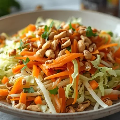cabbage carrot peanut crunch salad recipe