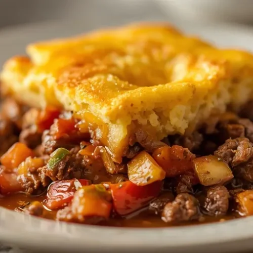 cheddar beef cornbread cobbler recipe