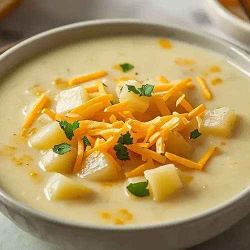 cheesy cauliflower potato soup recipe
