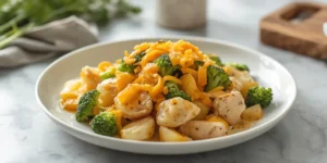 Cheesy Chicken Broccoli Potato Skillet