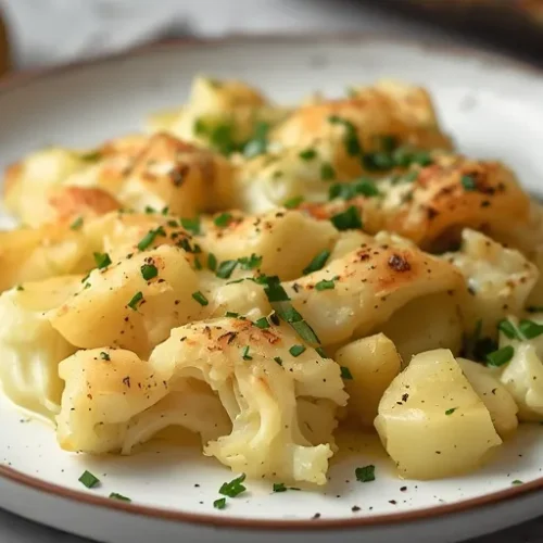 cheesy leek cauliflower potato gratin recipe