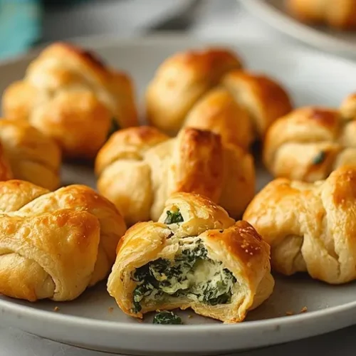 cheesy spinach artichoke crescent bites recipe