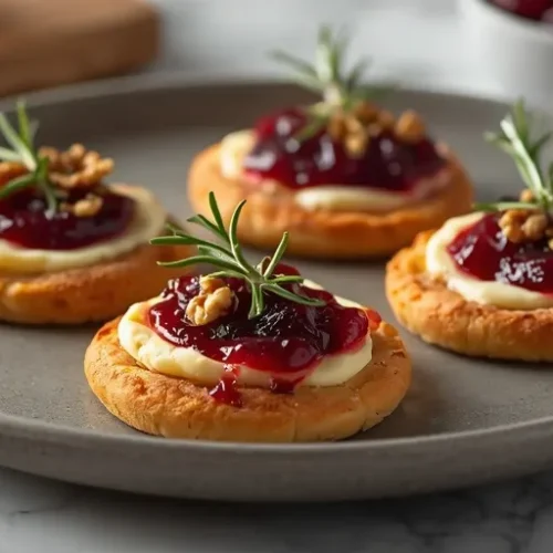 cranberry brie pizza bites recipe