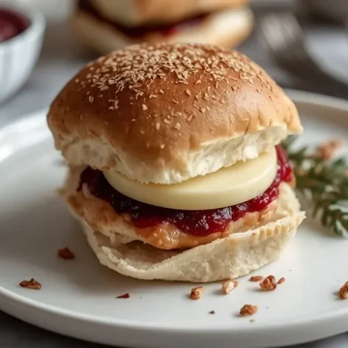 cranberry chicken brie sliders recipe