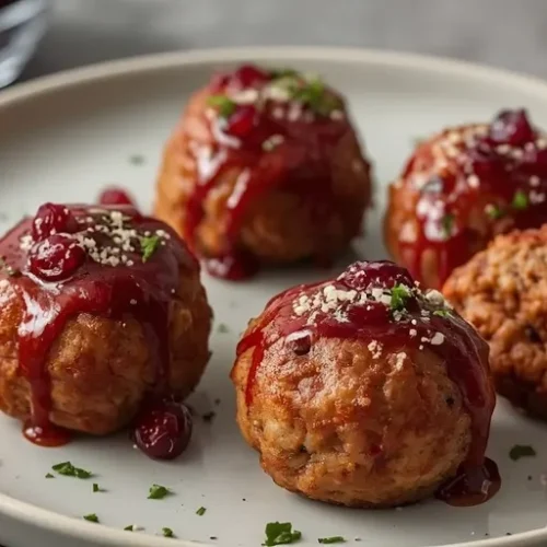 cranberry glazed turkey meatballs recipe